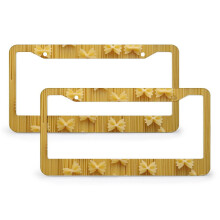 Pasta-Themed License Plate Frame Aluminum 2 pcs
