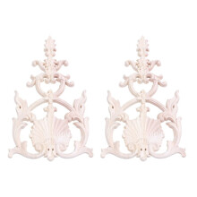 Rubber Wood Carved Applique Vintage Furniture 2 Pack