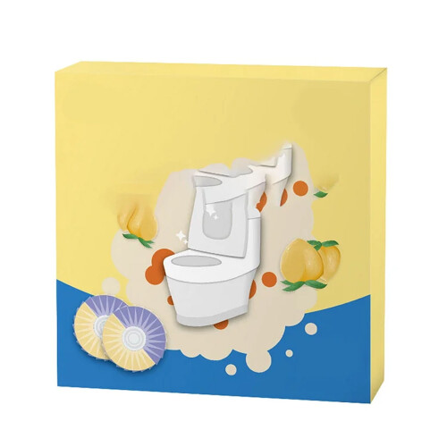 Toilet Cleaner Block Blue Yellow Aromatherapy Deodorizing