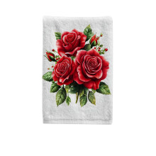 Roses Flower Hand Towel Cotton Bathroom Decorative