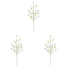 Artificial Easter Floral Stems with Pastel Eggs 3 Pack