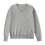 Unisex V-Neck Pullover Sweater Gray Size 14-16 Years 1