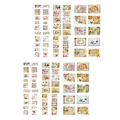 Vintage Decorative Paper Sheets for Scrapbooking and
