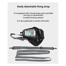 Motorcycle Oil Tank Bag Outdoor Multifunctional Tank Bag Navigation Bag Fixed Strap+Strong Magnet 32x18x7CM