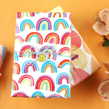 12 Sheets Gift Wrapping Paper Set, Rainbow Birthday Wrapping Paper Gift Wraps for Birthday, Valentines, Easter
