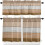 Brown Ombre Kitchen Curtains 3-Piece Set Rod Pocket 1
