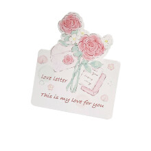3D Flower Bouquet Greeting Card 4.65 x 3.86 Inches Paper