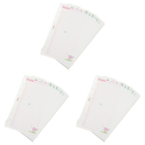 Notebook refill paper binder inserts 3 pcs 2