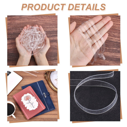 Clear Large Rubber Bands TPU 5mm Wide 100 Pcs 2