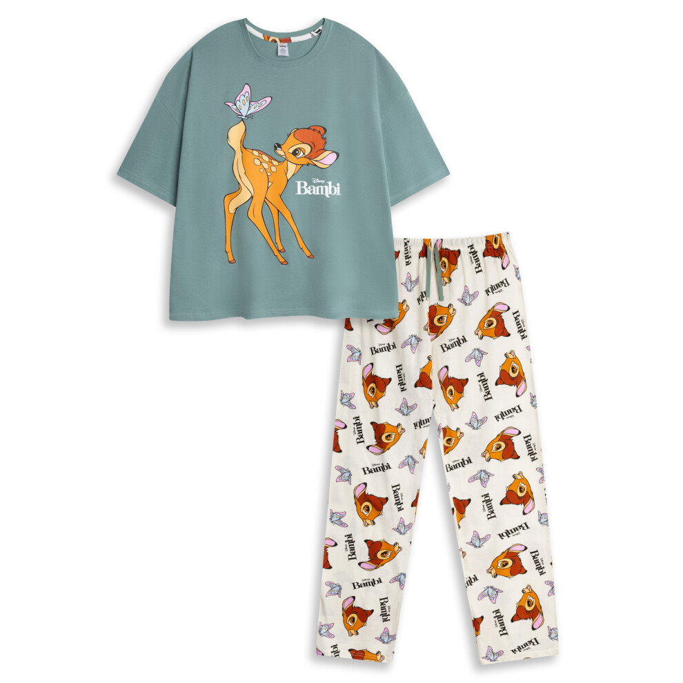 Disney (X-Large) Short Sleeve Long Leg Pyjama Set (Womens Multicoloured)