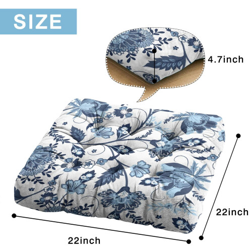 Square Dutch Velvet Meditation Pillow 22 Inch 1