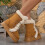 Men's Snow Boots Brown Size 7 6