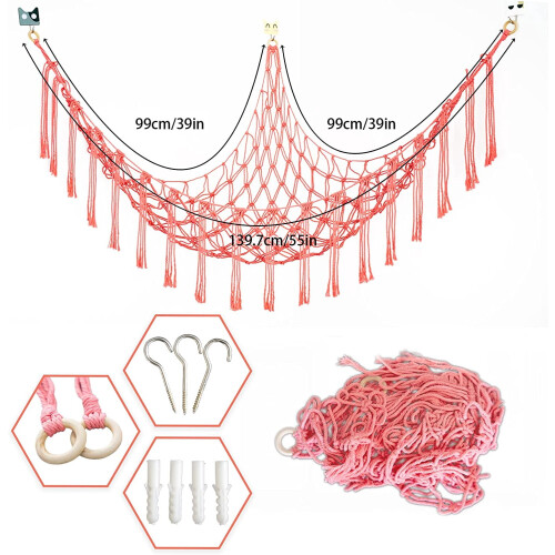Stuffed Animal Hammock Net Macrame Toy Storage Organizer 55 1