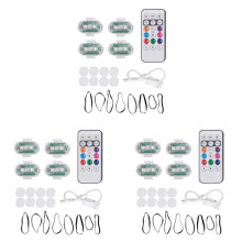 12 Pcs Wireless LED Strobe Lights with Remote Control, 8 Colors USB Charging Led Drone Anti-Collision Lights Night