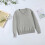 Unisex V-Neck Pullover Sweater Gray Size 14-16 Years 3