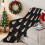 Black Flannel Christmas Throw Blanket with Snowman Design 5