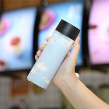 10Pcs 400Ml/13.5Oz Plastic Juice Bottle Transparent Coarse Cereals Storage Container Beverage Bottle