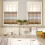 Brown Ombre Kitchen Curtains 3-Piece Set Rod Pocket 4
