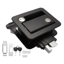 RV Lock Caravan Door Handle Lock Cabin Panel Lock Double Insurance Anti-Theft Portable for RV Caravan,C