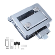 RV Lock Caravan Door Handle Lock Cabin Panel Lock Double Insurance Anti-Theft Portable for RV Caravan,B