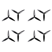 4 Pares de Hélices de PC de 3 Palas 7040 7x4x3 CW+CCW para Drones RC FPV Freestyle de 7 Pulgadas de Largo Alcance, Piezas de Bricolaje Negras