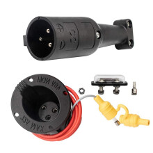 48V Charger Cord Plug & Charger Receptacle for Club Car Precedent Carts 2000 , 101828901, 101802101, 103375501