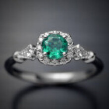 (green,10)Cushion Halo Green Ring Women Wedding Engagement Ring Anniversary Gift Us Size 6 7 8 10 9