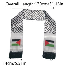 Apoyo Palestina Gaza Bandera Impresión Poliéster Bufanda Aficionado Fútbol Recuerdo Regalo