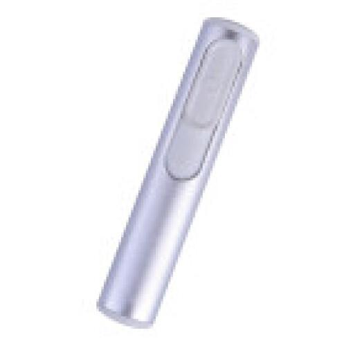 (silver)Silver Metal Shell Recharge Usb Lighter Electronic Mini Cigarette Windproof Arc