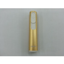 (silver)Silver Metal Shell Recharge Usb Lighter Electronic Mini Cigarette Windproof Arc