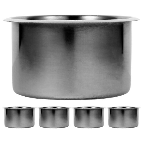 Silver Stainless Steel Cup Holder for Holding Drink Cans 5Pcs Set