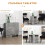 Drop Leaf Table with 2-Tier Shelves,Kitchen 4