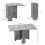 Drop Leaf Table with 2-Tier Shelves,Kitchen 2