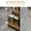 Drop Leaf Table with 2-Tier Shelves,Kitchen 5