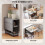 HOMCOM Four-Person Drop Leaf Table - Grey 6