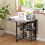 HOMCOM Four-Person Drop Leaf Table - Grey 7