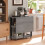 HOMCOM Four-Person Drop Leaf Table - Grey 8