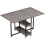 HOMCOM Four-Person Drop Leaf Table - Grey 1