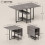 HOMCOM Four-Person Drop Leaf Table - Grey 3