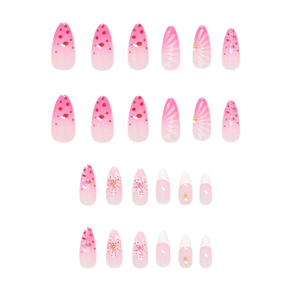 Reach-Tools 24Pcs Pink Fake Nails, Natural & Unbreakable, Manicure Lovers