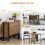 Six-Person Drop Leaf Dining Table - Brown/Black 6