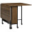 Six-Person Drop Leaf Dining Table - Brown/Black 2