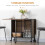 Six-Person Drop Leaf Dining Table - Brown/Black 7