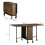 Six-Person Drop Leaf Dining Table - Brown/Black 3