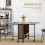 Six-Person Drop Leaf Dining Table - Brown/Black 1