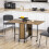 Six-Person Drop Leaf Dining Table - Brown/Black 8
