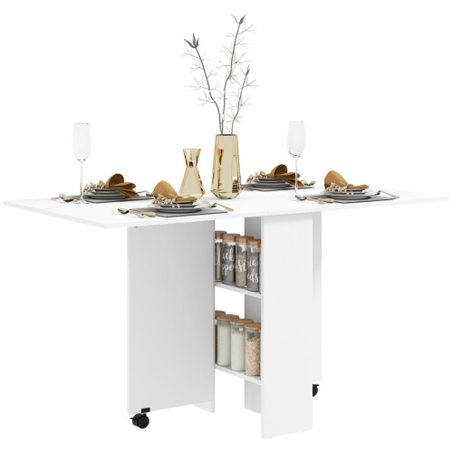 Drop Leaf Table with 2-Tier Shelves, Kitchen 2