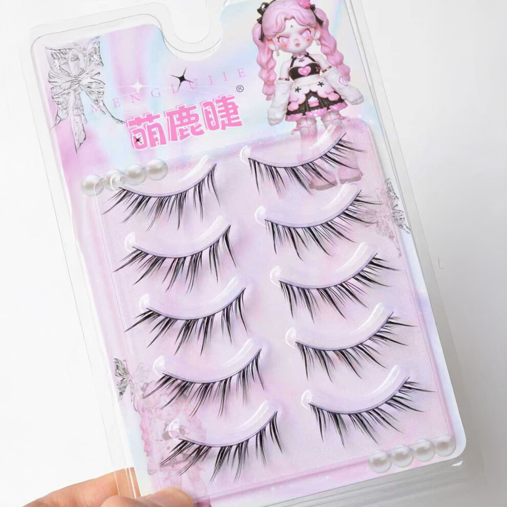 Dcph-Clothing Fox Eye False Eyelashes Voluminous Curls Strip