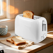 2 Slice Toaster 1500W with Extra-Wide Slots, Adjustable Browning Removable Crumb Tray, Stainless Steel Kitchen Toaster for Bread, Bagels Thick Slices