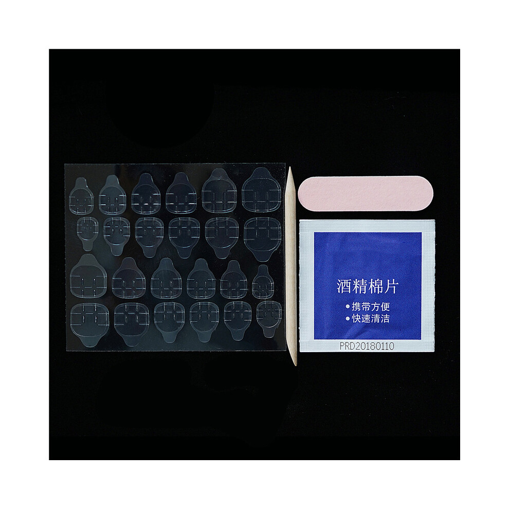 Hue-Grain False Nail Jelly Glue Set - Waterproof Stickers